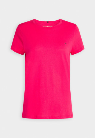 Tommy Hilfiger NEW CREW NECK TEE Basic T-shirt pink splendor ФУТБОЛКА NEW CREW NECK Базовая футболка розовое великолепие