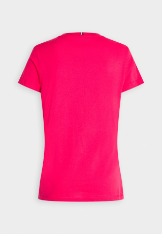 Tommy Hilfiger NEW CREW NECK TEE Basic T-shirt pink splendor ФУТБОЛКА NEW CREW NECK Базовая футболка розовое великолепие