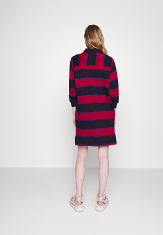 Tommy Hilfiger RUGBY SHORT DRESS Day dress royal berry КОРОТКОЕ ПЛАТЬЕ РЕГБИ Повседневное платье королевская ягода