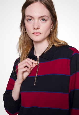 Tommy Hilfiger RUGBY SHORT DRESS Day dress royal berry КОРОТКОЕ ПЛАТЬЕ РЕГБИ Повседневное платье королевская ягода