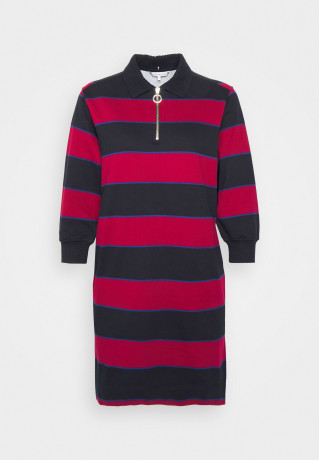 Tommy Hilfiger RUGBY SHORT DRESS Day dress royal berry КОРОТКОЕ ПЛАТЬЕ РЕГБИ Повседневное платье королевская ягода