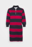 Tommy Hilfiger RUGBY SHORT DRESS Day dress royal berry КОРОТКОЕ ПЛАТЬЕ РЕГБИ Повседневное платье королевская ягода