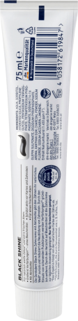 Dontodent Zahnpasta Black Shine Зубная паста Чёрное сияние, для естественно белых зубов с активированным углем, 75 мл