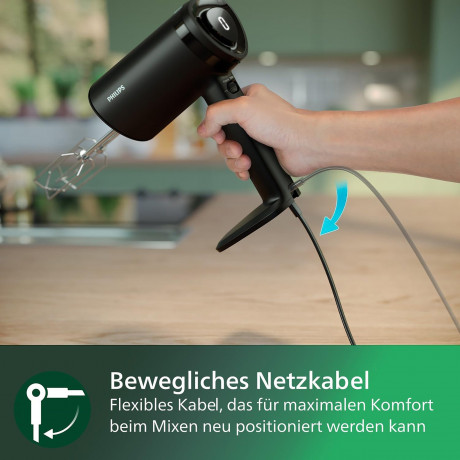 Philips Philips Handmixer HR3781/10 5000 Series, 500 W, mit Anti-Spritz-Design und Becher zur intelligenten Aufbewahrung Ручной миксер Philips HR3781/10 серии 5000, 500 Вт, с защитой от брызг и чашкой для удобного хранения