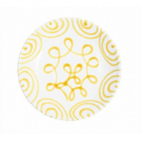 Gmundner Keramik Gmundner Keramik Gelbgeflammt Suppenteller Cup d: 20 cm / h: 4,4 cm Керамическая тарелка Gmundner с желтым пламенем для суповой тарелки д: 20 см / высота: 4,4 см