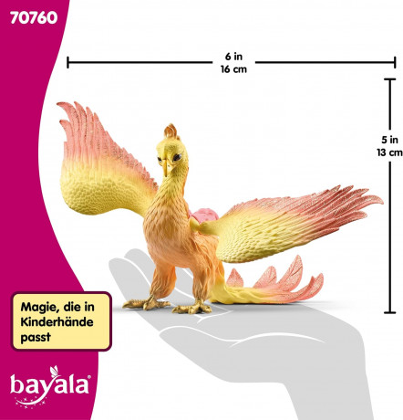 Schleich Bayala 70760 Фигурка Феникс (Германия), подвижные крылья, блестящее оперение, магнит для феи, коллекционная, ручная роспись, от 3 лет