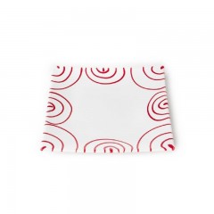 Gmundner Keramik Gmundner Keramik Rotgeflammt Dessertteller / Fruhstucksteller 20x20x2,6 cm Gmundner керамическая десертная тарелка с красным пламенем / тарелка для завтрака 20x20x2,6 см