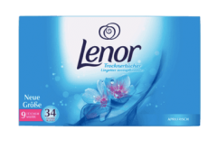 Lenor Trockentucher Ленор Ароматизирующие салфетки для сушильной машины, &quot;Апрельская свежесть&quot;,  10 упаковок х 34 штуки (340 шт)