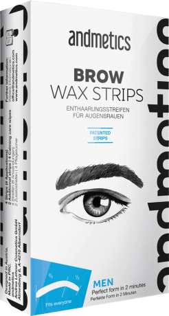 andmetics (Андметикс) BROW WAX STRIPS Men Enthaarungsstreifen Augenbrauen, 4 шт.