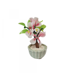 Статуэтка винтажная миниатюрная &quot;Цветы в горшке&quot;, керамика, 10 x 9 см, Германия, 1960-70гг.