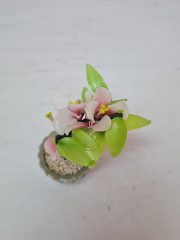 Статуэтка винтажная миниатюрная &quot;Цветы в горшке&quot;, керамика, 10 x 9 см, Германия, 1960-70гг.