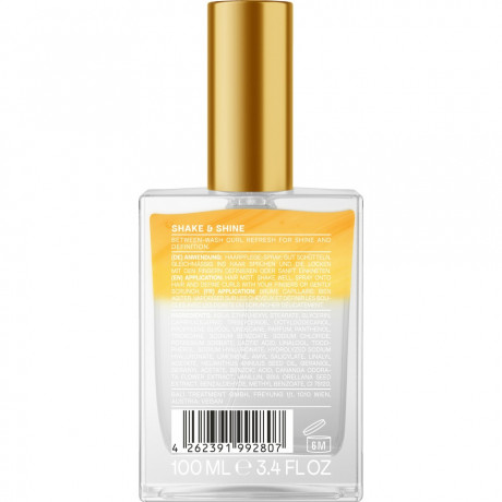 Bali Curls Shake & Shine Oil 100ml, Двухфазное масло для блеска локонов, увлажнение и анти-фриз, гиалуроновая кислота и пантенол, 100 мл