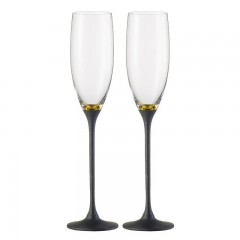 Eisch Eisch Champagner-Exklusiv - Geschenkset Sektglaser gold-schwarz im Geschenkkarton 2-tlg. / 180 ml Eisch шампанское эксклюзив - подарочный набор бокалов для шампанского золото-черный в подарочной упаковке 2 шт. / 180мл