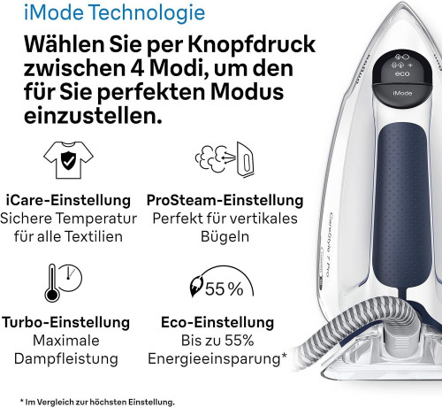 Braun Braun Dampfbugelstation CareStyle 7,Bugelstation,Dampf,Bugelstationen mit Dampfstation, 2000,00 ml Wassertank, 2L Tank abnehmbar,Dampfbugelstation,Bugeleisen,Dampfbugeleisen Паровая гладильная станция Braun CareStyle 7, гладильная станция, пар, гла