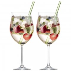 Eisch Eisch Secco Flavoured Fruity Glaser mit Trinkhalmen im Geschenkkarton Set 4-tlg. / 1,0 L Бокалы Eisch Secco Flavored Fruity с трубочками для питья в подарочной упаковке из 4 штук. / 1,0 л