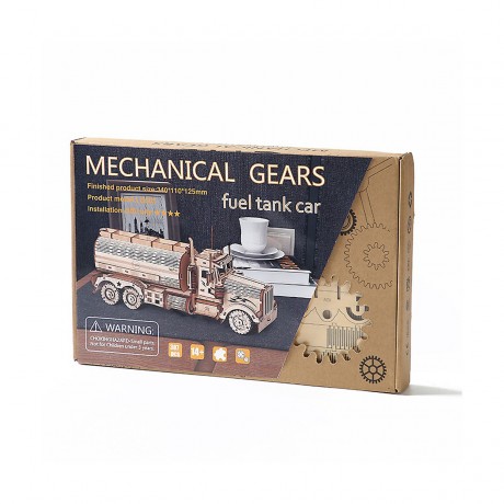 Hocan 3D-Tankwagen-Puzzle aus Holz Padagogisches Spielzeug 3D деревянная головоломка для грузовиков-цистерн