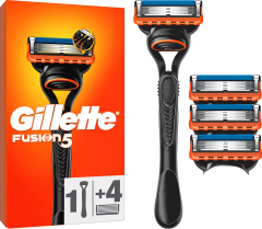 GILLETTE Rasierer, Fusion5 Starterset, 1 St, Джилетт Стартовый набор для бритья Fusion5: станок и 4 сменные кассеты, 1 набор