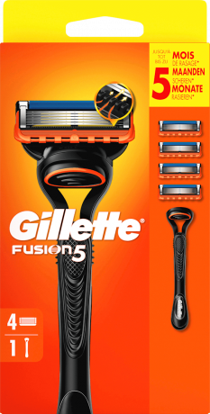 GILLETTE Rasierer, Fusion5 Starterset, 1 St, Джилетт Стартовый набор для бритья Fusion5: станок и 4 сменные кассеты, 1 набор