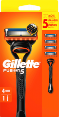 GILLETTE Rasierer, Fusion5 Starterset, 1 St, Джилетт Стартовый набор для бритья Fusion5: станок и 4 сменные кассеты, 1 набор