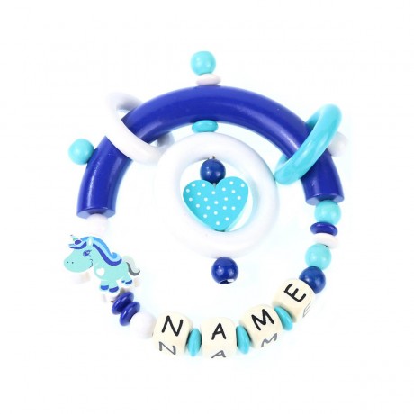 elefantasie Greifling Einhorn personalisiert mit Namen Игрушка для захвата единорога