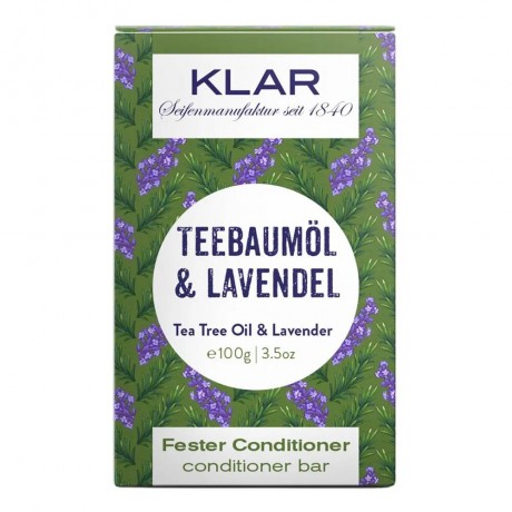 Klar Seifen Fester Conditioner Teebaumol & Lavendel 100g Твердый кондиционер Молекула чайного дерева и лаванда 100г