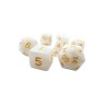 dice4friends 7-tlg. RPG Wurfelset Pearl: White\/Gold 7 шт. RPG Dice Set Жемчуг: Белый/Золотой