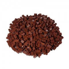 LEGO LEGO 1x2 Riffelsteine Braun - 50 Stueck - Reddish Brown 2877 LEGO 1x2 Checker Bricks Brown — 50 штук — красновато-коричневый 2877