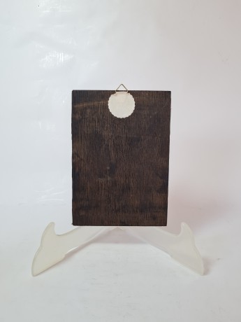 RL76 Картина в деревянной раме "Во дворе", 15,5см х 11см, Германия, 1970-80гг.