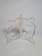 Салатница винтажная Walther Glas в виде цветка, хрусталь, 18.5 см, Германия, 1960-70гг.