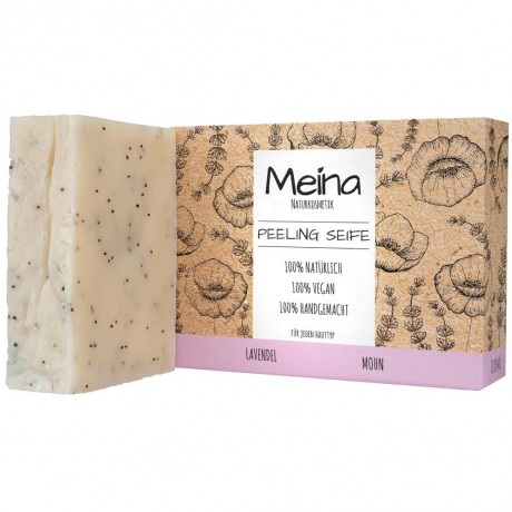 Meina Lavendel + Mohn Peeling Seife  Отшелушивающее мыло лаванда + мак