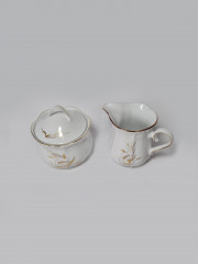 Winterling Markteluthen Bavaria Изысканный фарфоровый набор: cахарница и молочник с позолотой и рельефным рисунком, Германия, 1960-70гг.