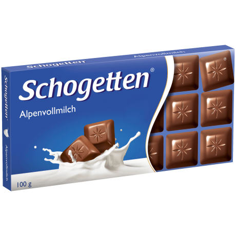 Schogetten Vollmilch Альпийский молочный шоколад 100г
