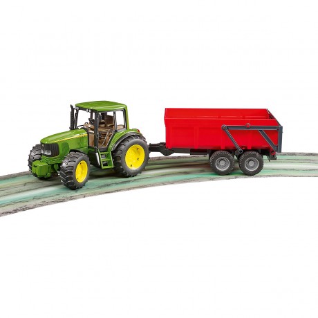 Bruder Trak 38cm John Deere 6920 mit Wannenkippanhanger Трак 38 см John Deere 6920 с самосвальным прицепом