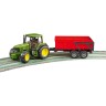 Bruder Trak 38cm John Deere 6920 mit Wannenkippanhanger Трак 38 см John Deere 6920 с самосвальным прицепом