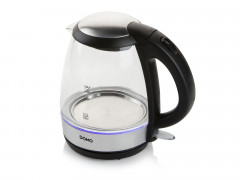 Domo Wasserkocher, 1.2 l, 2200 W, Glas LED Beleuchtung 360&deg; Edelstahlsockel, leise elektrisch ohne Kabel  Чайник Domo, 1,2 л, 2200 Вт, стеклянное светодиодное освещение, основание из нержавеющей стали на 360&deg;, бесшумный электрический без кабеля
