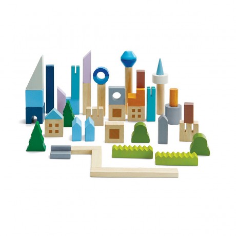 PLANTOYS Planworld Spielklotze Grossstadt Bausteine Игрушка Planworld блокирует большие городские строительные блоки