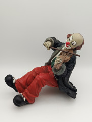 Статуэтка винтажная Gilde &quot;Клоун со скрипкой в красных штанах&quot;, ручная работа, фарфор, 15 см, Германия, 1970-80гг.