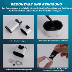 Lannister Lannister Multikocher Tragbarer Raucher Handraucherpistole Kuchengerate fur Lebensmittel, Fleisch, Getranke Kostenlose Reinigungsburste Schraubendreher Sieb  Мультиварка Lannister, портативная коптильня, пистолет для ручного курения, инструменты