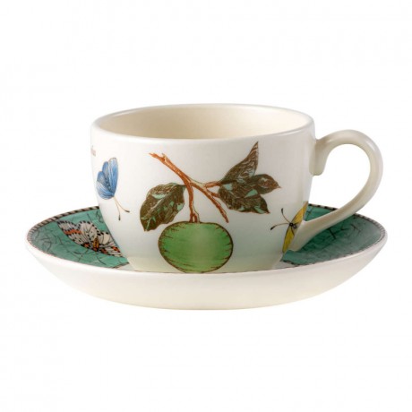 Wedgwood Wedgwood 'Sarah?s Garden' Kaffeetasse / Teetasse 0,20 L mit Untertasse Grun 2-tlg. Wedgwood "Sarah"s Garden" Кофейная/чайная чашка 0,20 л с блюдцем зеленого цвета, 2 предм.