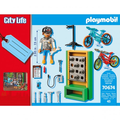 PLAYMOBIL PLAYMOBIL 70674 Geschenkset E-Bike-Werkstatt PLAYMOBIL 70674 Подарочный набор для мастерской электровелосипеда