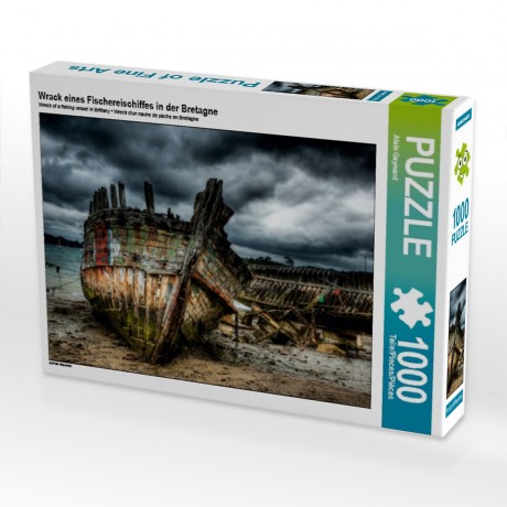 CALVENDO Puzzle CALVENDO Puzzle Wrack eines Fischereischiffes in der Bretagne Пазл CALVENDO Puzzle Крушение рыбацкого корабля в Бретани