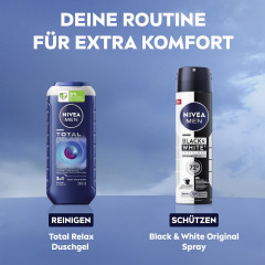 NIVEA MEN Black &amp; White Invisible Original Anti-Transpirant Spray, 150 ml, Нивеа Мужской антиперспирант спрей, невидимый, защита одежды от пятен, 72ч защита, 150 мл