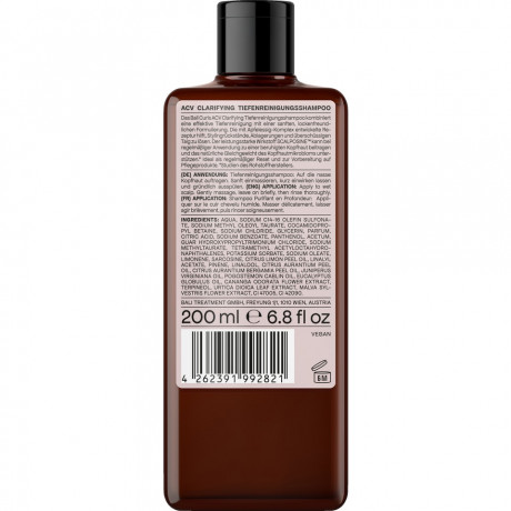 Bali Curls ACV Clarifying Shampoo 200ml, Шампунь глубокого очищения с яблочным уксусом, от остатков стайлинга и жирности, Scalposine, 200 мл