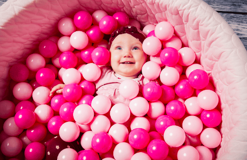 knorr toys® Bällebad soft Cosy heart rose mit 300 Ballen, pink