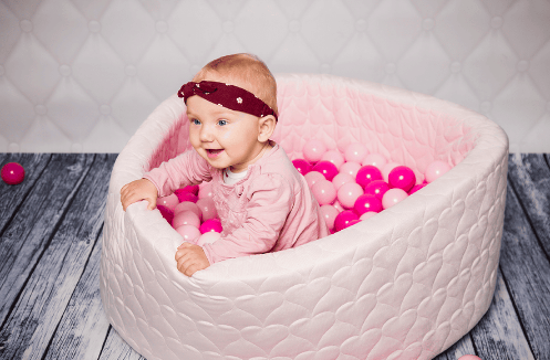 knorr toys® Bällebad soft Cosy heart rose mit 300 Ballen, pink