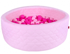 knorr toys® Bällebad soft Cosy heart rose mit 300 Ballen, pink