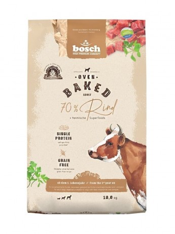 Bosch HPC Oven Baked Rind 10kg, Бош Сухой запеченный корм для собак, говядина 10кг