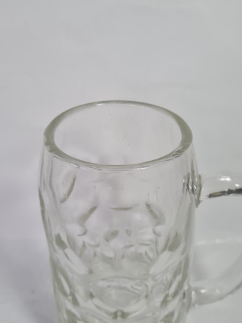 Немецкая пивная кружка Im Stil Rastal, стекло, 1 л, 20 х 16 см, Германия, 1970-80гг.