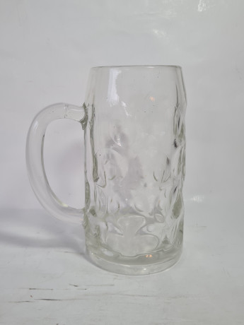 Немецкая пивная кружка Im Stil Rastal, стекло, 1 л, 20 х 16 см, Германия, 1970-80гг.
