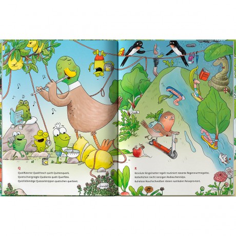 Haba Abenteuerameise trifft Zirkusziege – Eine wimmelige Buchstaben-Reise von A bis Z Приключенческий муравей встречает циркового козла